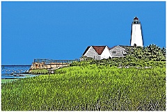 Lynde Point Lighthouse LH29011 Digital Painting